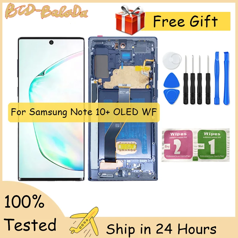 OLED For Samsung Galaxy Note10+ LCD with Digitizer Touch Screen Assembly For Samsung Galaxy Note10plus LCD Replacement