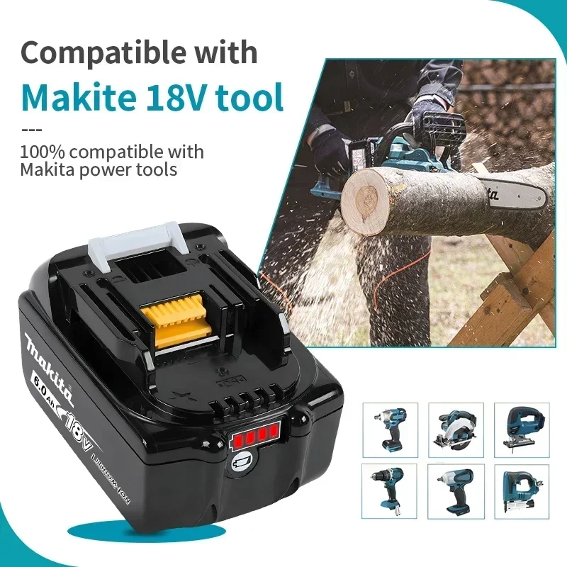Echter Makita Original 18V 5,0/6,0Ah wiederaufladbarer Lithium-Ionen-Akku für DTD173 TWO04G DTW700 DGA404 Hochwertiges Elektrowerkzeug – Detail 18