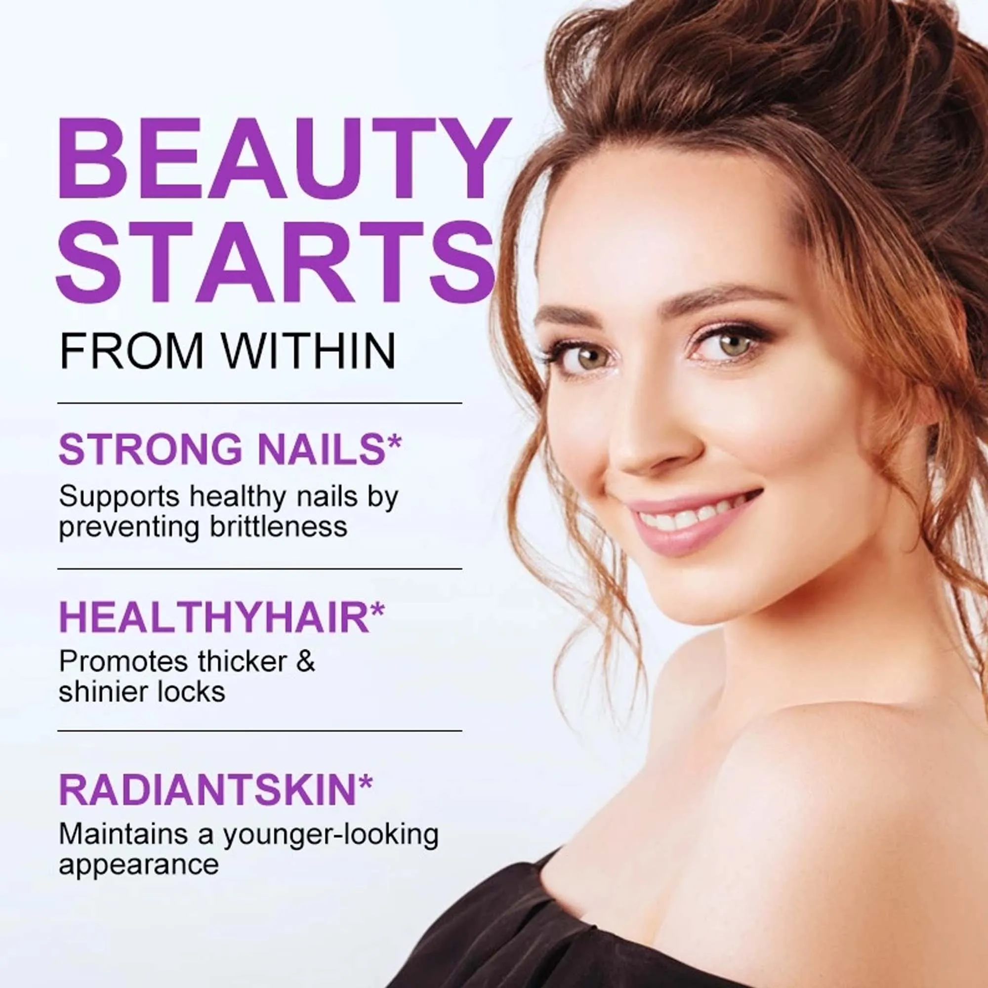 Biotin Collagen and Keratin Supplement - Support Healthy Hair, Strong Nails and Radiant Skin - Hair Growth for Men and Women - Image 5