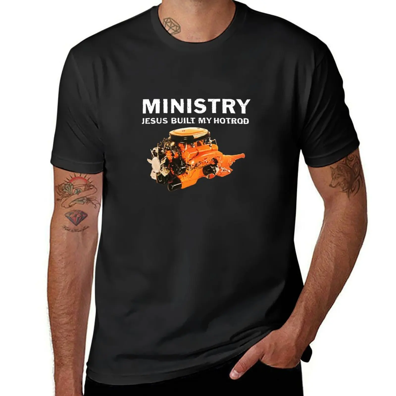 Ministry Jesus Built My Hotrod T-Shirt summer clothes summer tops customizeds mens graphic t-shirts