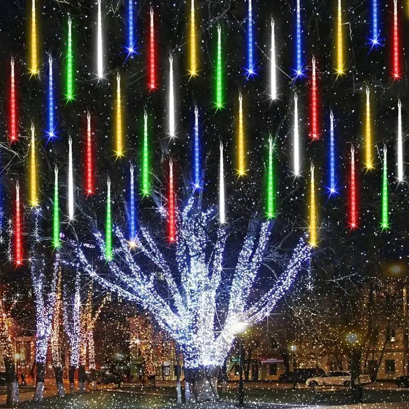 Luci Natalizie Per Esterni Aokudoni 24 Tubi A Cascata - Effetto Neve