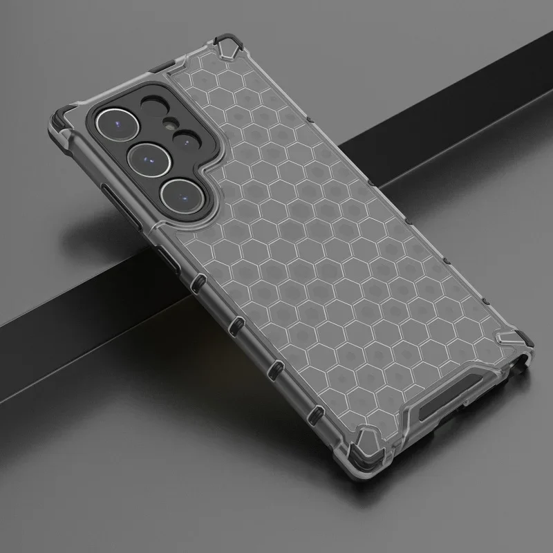2-in-1 Full Protection Shockproof Translucent Phone Case with Hard Armor Cover