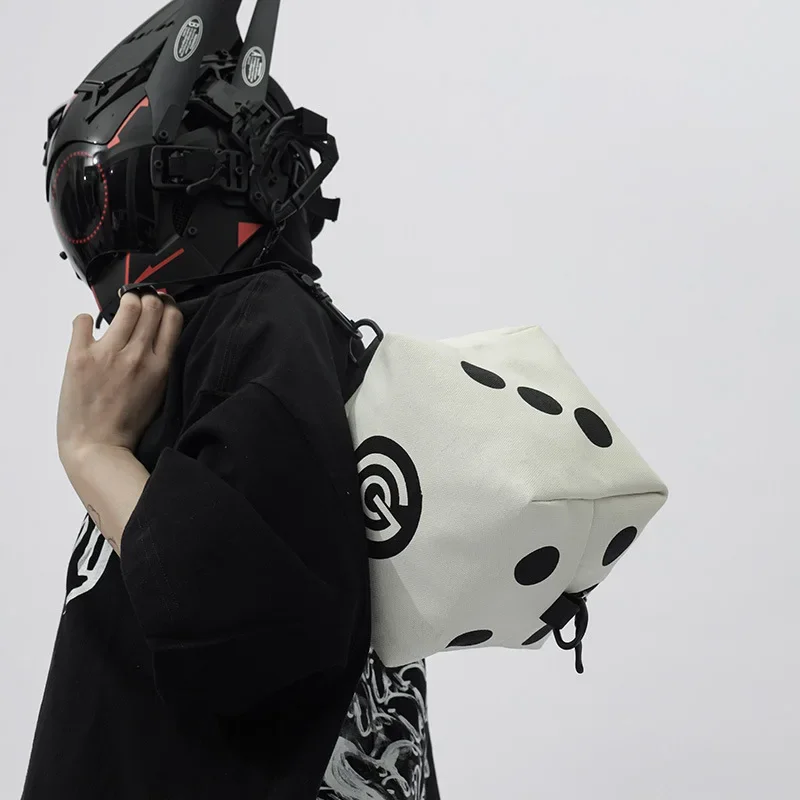 Shoulder Bag Crossbody Fashion Personality Small Square Bag Men Women Unisex Motorcycle Small Square Bag Cool Handsome All-match