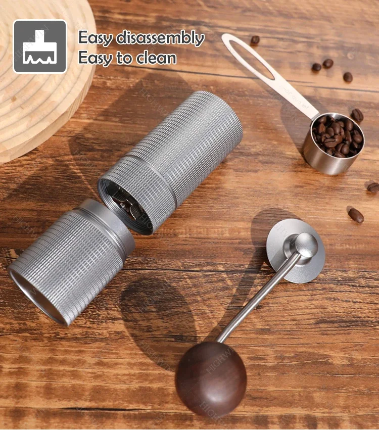 metal tobacco grinder zinc alloy dry herb pepper pot spice mill manual grinder for smoking accessories Manual Coffee Grinder with Conical Core Stainless Steel Portable Grinder Hand made Portable Coffee Mill Coffee Accessories
