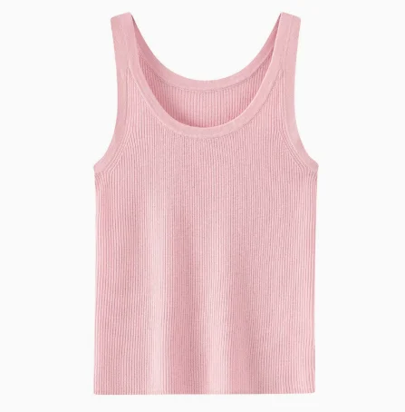 Nuovo Stile Estivo 2026 Abbigliamento Donna - Top Sottogiacca Senza Maniche in Maglia Comodo, Vestibilità Ampia, Casual per l'Autunno