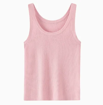 Nuovo Stile Estivo 2026 Abbigliamento Donna - Top Sottogiacca Senza Maniche in Maglia Comodo, Vestibilità Ampia, Casual per l'Autunno