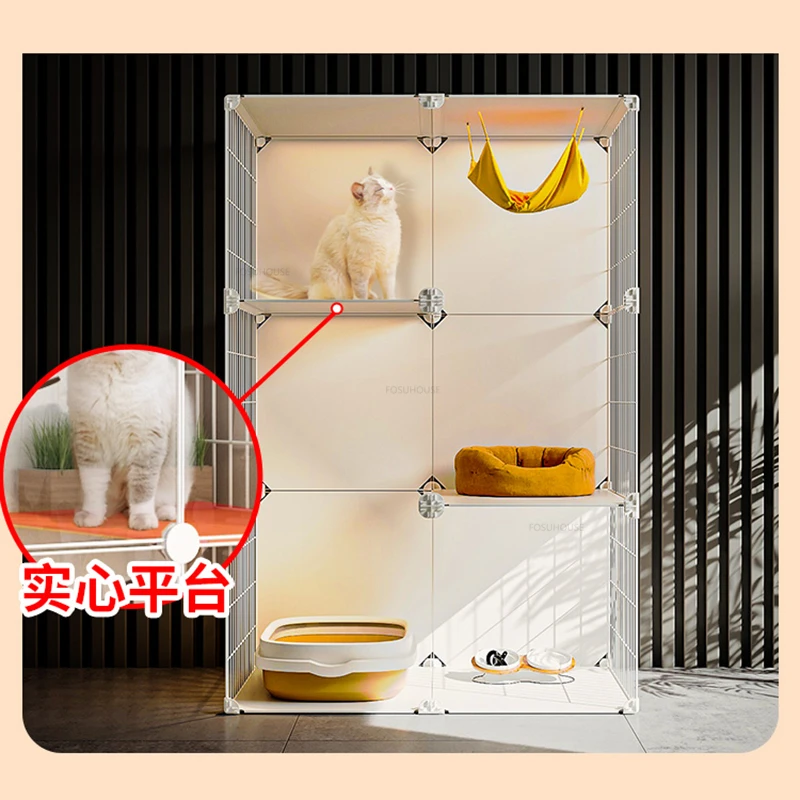 소형 아파트 고양이 게이트 홈 캣 하우스 펫 빌라 실내 다층 철제 애완용품 고양이 화장실 배변통
