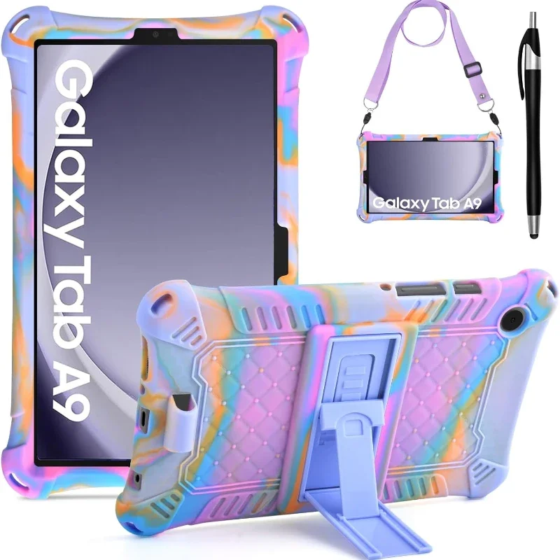 Capa de Tablet de Silicone Macio para Crianças Stand Case Samsung Galaxy Tab a9 Mais 11 Plus Case Sm-x210 X215 X216 a9 8.7 Sm-x110 X115 2023