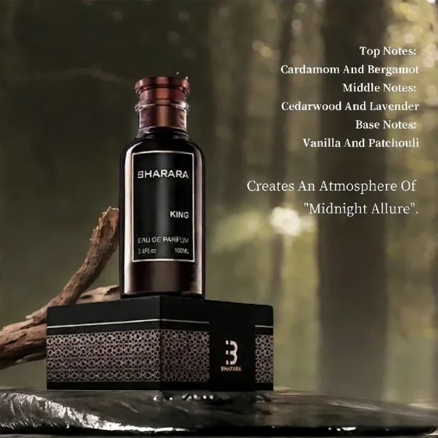 C2U Bharara King Eau de Parfum 100ML Parfum pour homme haut de gamme 3.4oz Vaporisateur scellé dans un coffret cadeau 1