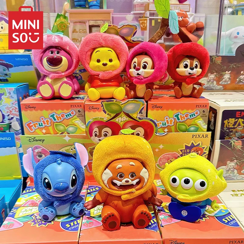 

MINISO Blind Box Disney Alien Lotso Stitch Winnie The Pooh Chip 'n' Dale Red Panda Mei Birthday Gift Anime Children's Toy Model