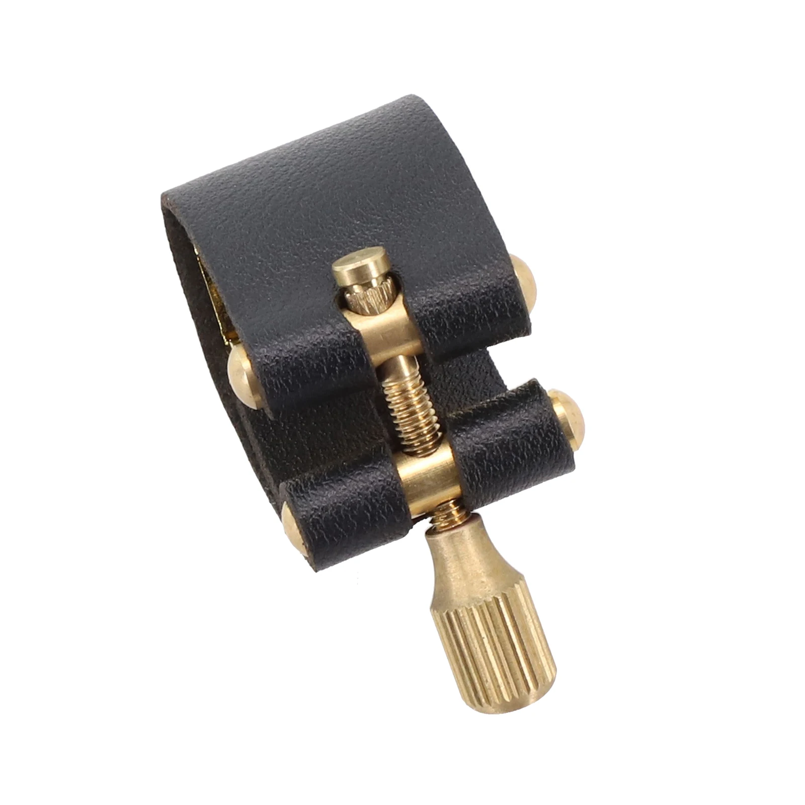 

For Alto Sax Saxophone Ligature Accessories Clip Compact Fastener Mouthpiece PU Leather+Metal Practical Brand New