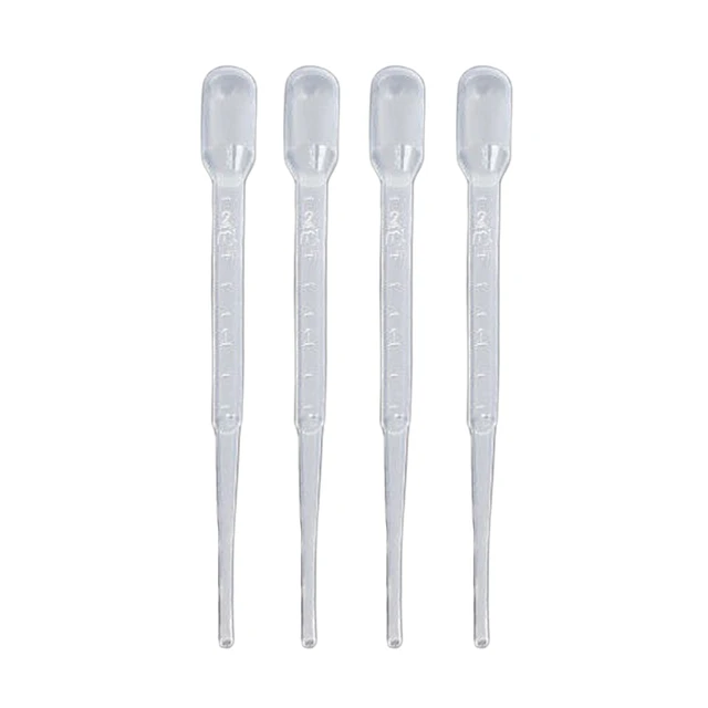 Pipette Graduate 50ml | Lunga Portata | Per Oli Essenziali E Liquidi | Silicone Resistente