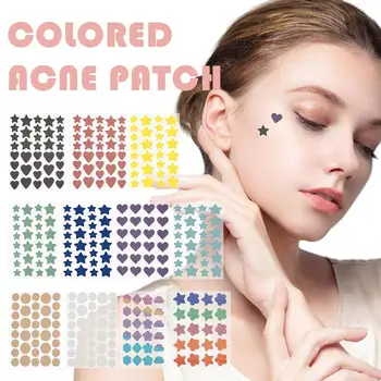 20-36 Counts Colorful Cute Star Heart Shaped Acne Treatment Sticker Concealer Invisible Pimple Acne Cover Skin Care