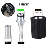 High Pressure Washer Hose Insert Fittings Car Washer Hose Fittings Twist Connector D14 D15mm Ring Nut M22 M14 Fitting Connector 1