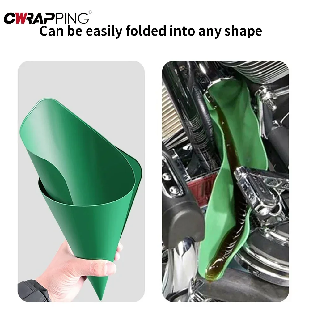 Flexible Drainage Oil Guide Tool Oil Guide Plate Oil Guide Tool Arbitrary Shape Folding Funnel Truck Motorcycle Car Accessories