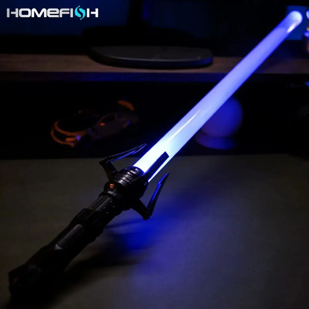 Lightsaber Toy Silent 2PCS 2-in-1 Laser Sword Red and Blue Double Saber Transformation Children's Gift Cosplay Weapon Boy Toy