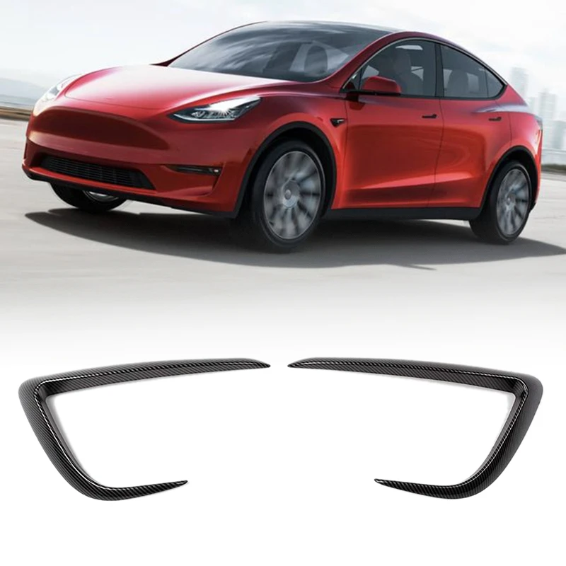 

Передняя противотуманная фара для Tesla Model Y 2021, декоративный ветровой нож для бровей, защитная рамка, полоска