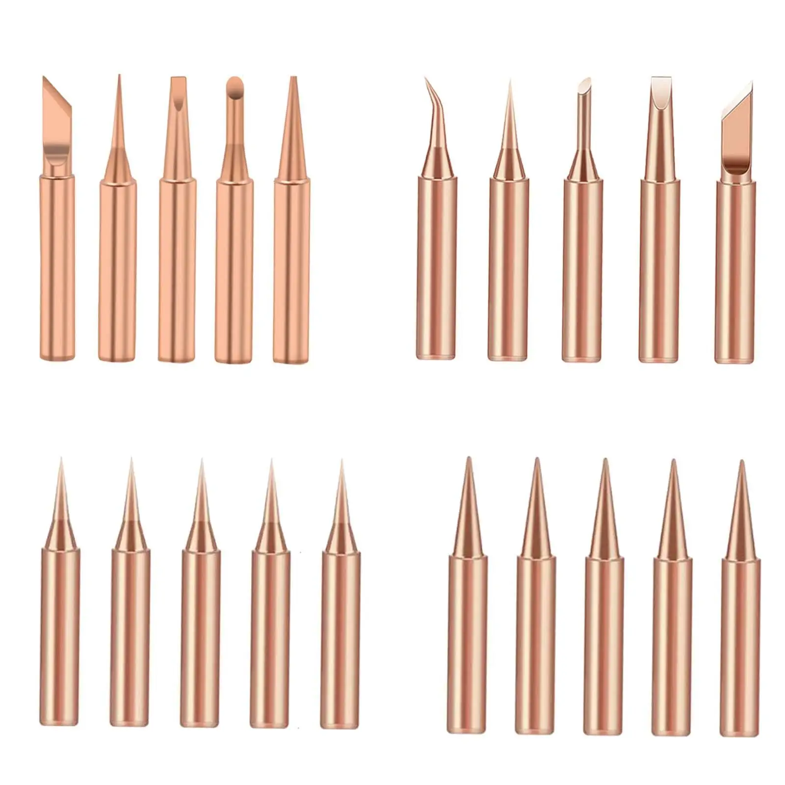 

5pcs Soldering Iron Tips Replacement Solder Tips Portable Stable Copper Durable