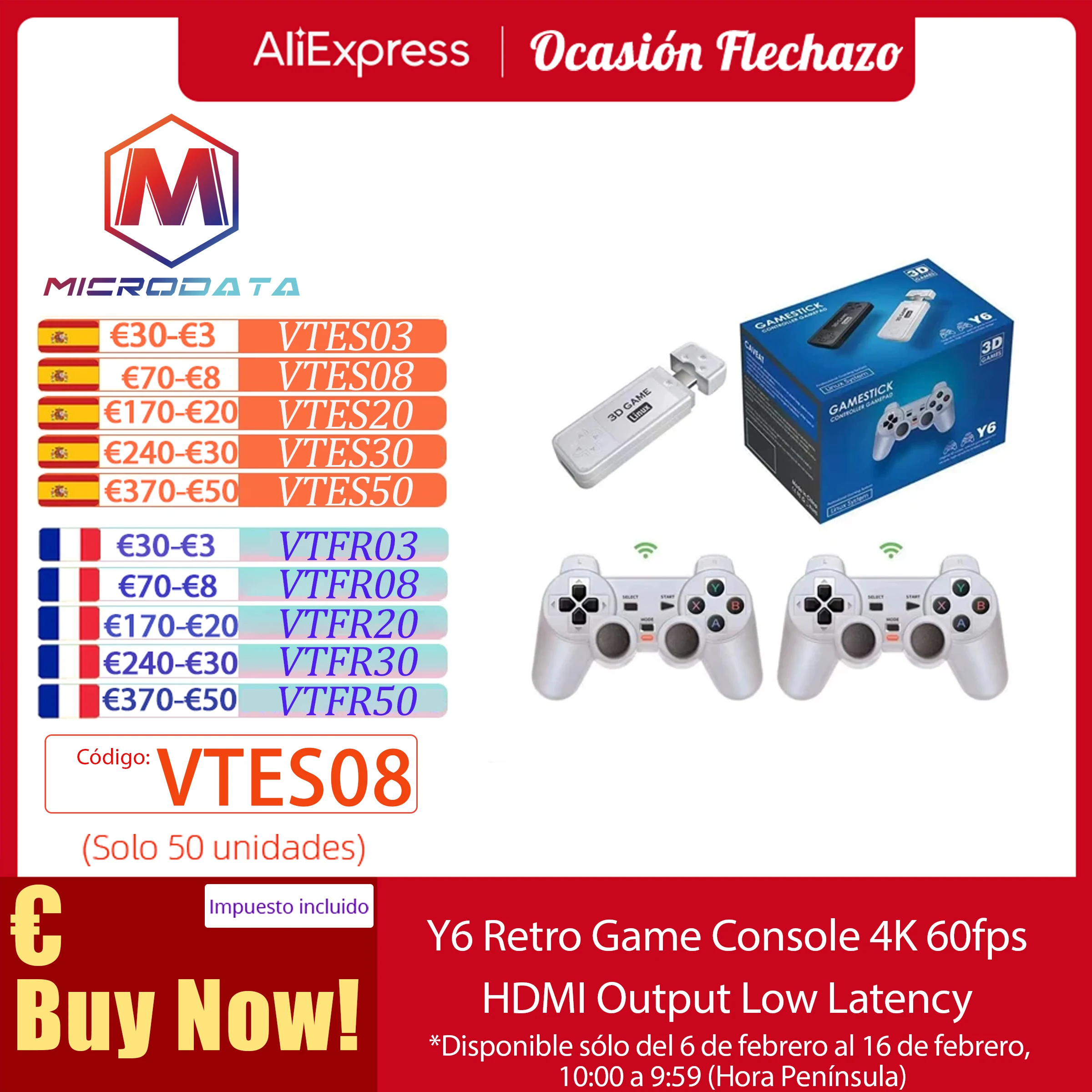 Y6 Retro Game Console 4K 60Fps Uscita Hdmi A Bassa Latenza Gd10 Tv Dual Gamepad Console Portatile Per Gba