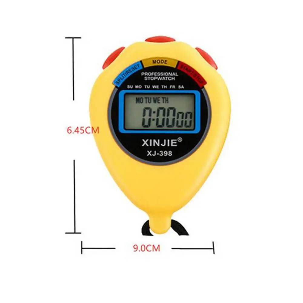 Portable Handheld Waterproof Digital LCD Stopwatch Chronograph Sports  Professional Stopwatch Timer Counter Multi-Function Timer