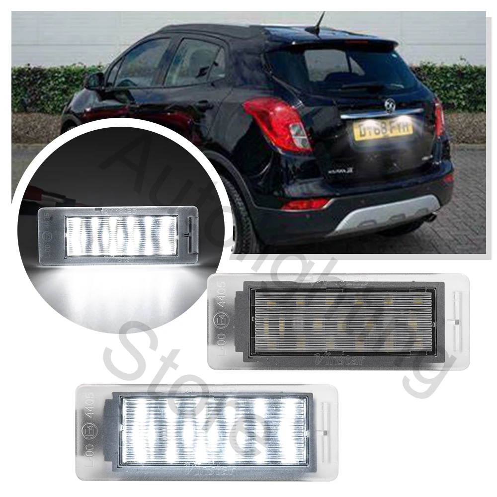

2x LED Licence Number Plate Light for OPEL MOKKA X 2013- Insignia Sports Tourer Cadillac GMC Chevrolet Cruze Camaro Corvette