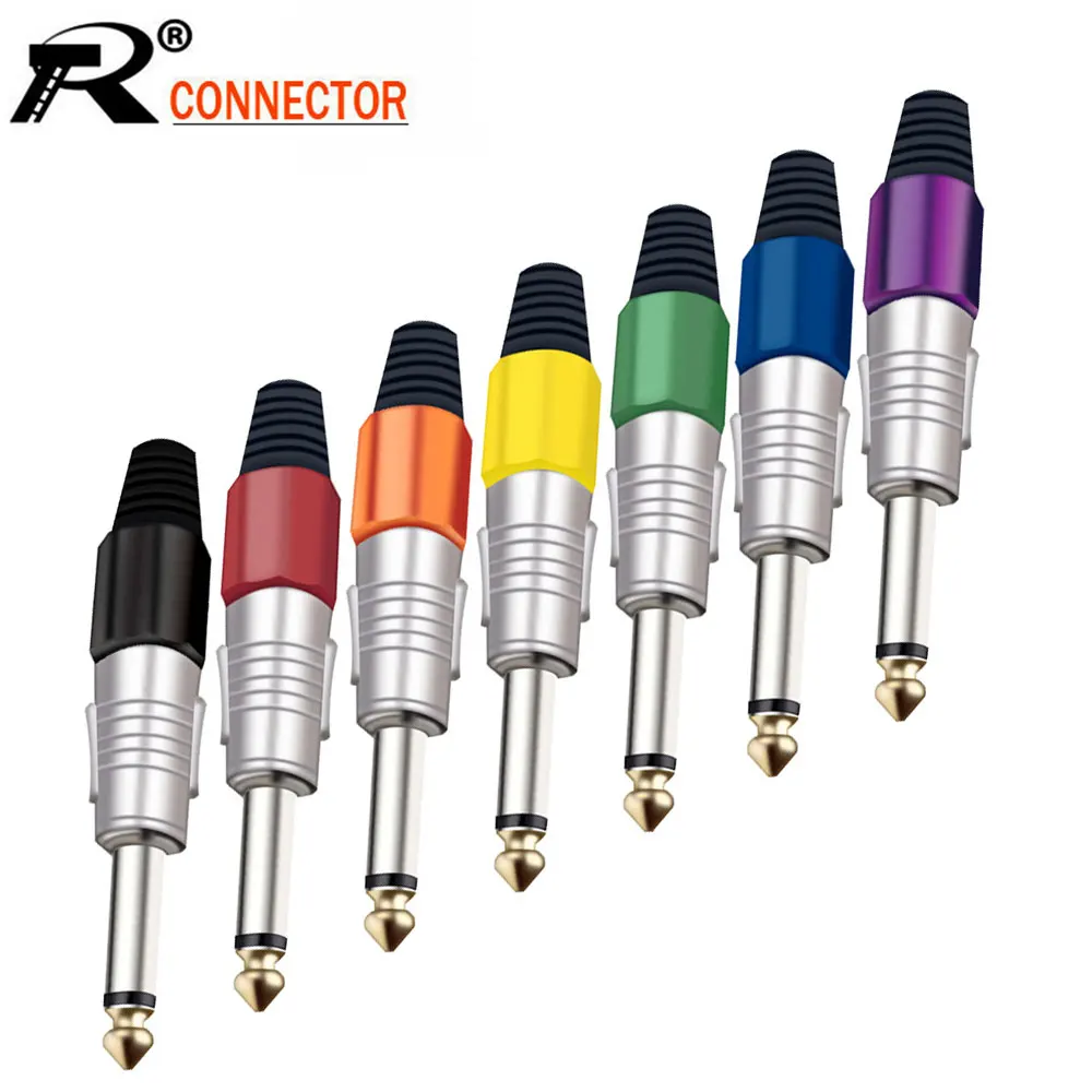 Connecteur de fil JECable pour micro, prise mono jack 6.35mm, 6.3mm, 2  pôles, adaptateur de prise audio 1/4 pouces, 1 pièce - AliExpress