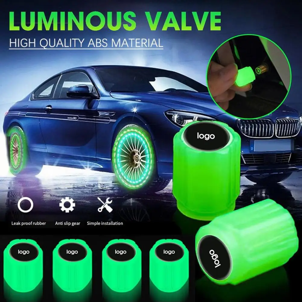 Wheel Valve Cover Decor Performance Leakproof with Glow Effect Protect