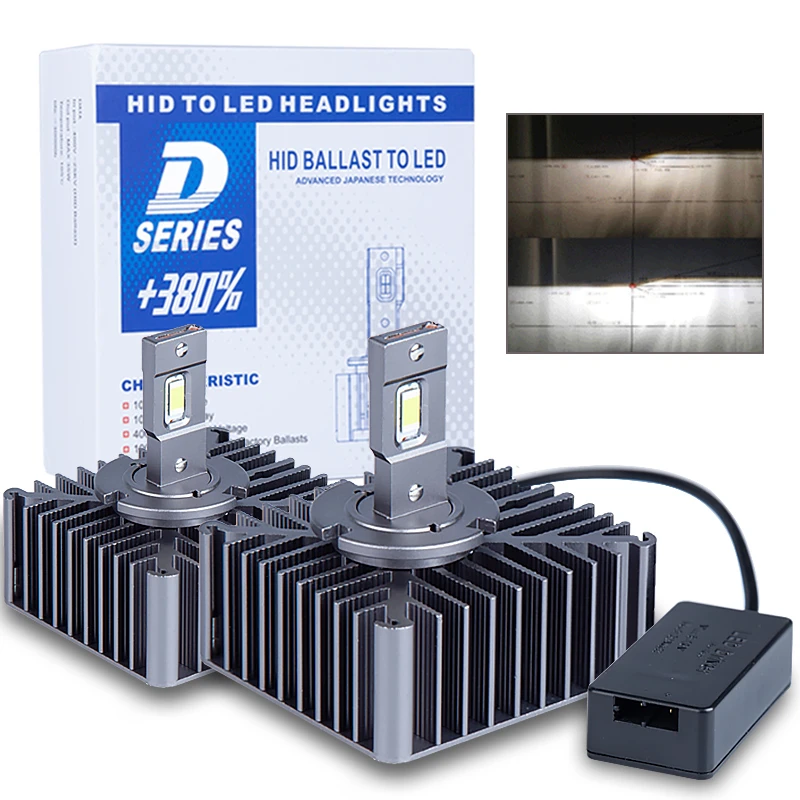 2PCS D5S D2S Plug And Play LED Bulb D1S D2R D4S D4R D3S D8S Built-in Canbus  Led Headlight 6000K 15000LM Auto Turbo Led Lamp