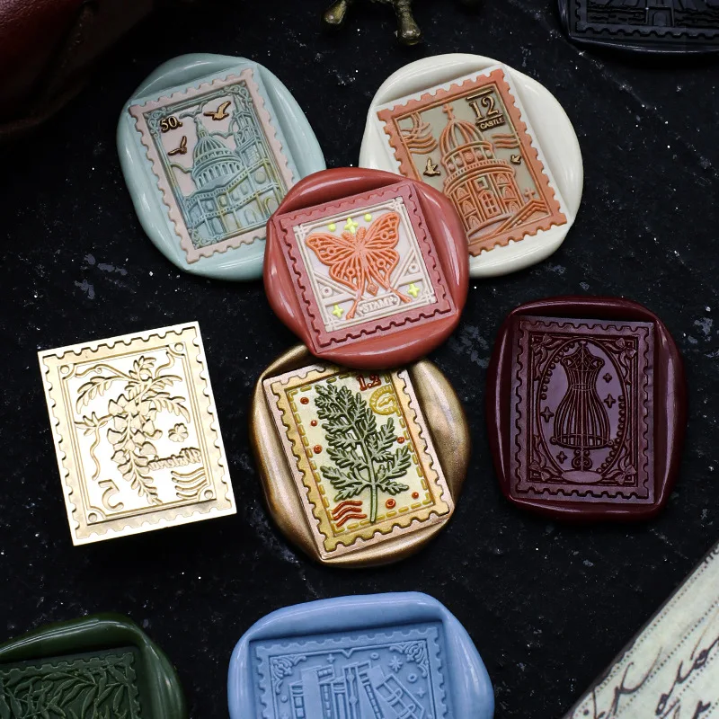 

Wax Seal Stamps Fire Paint Vintage Building Flowers Stamp Seals DIY Envelope Sealing Decoration Scrapbooking Wedding Party Craft