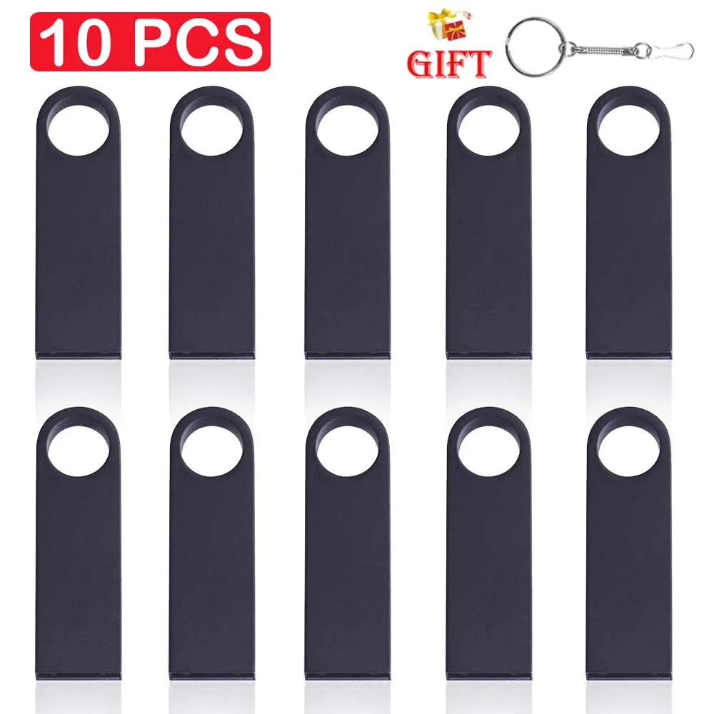 10개/세트 USB 플래시 드라이브 128GB 도매 메모리 스틱 64GB 32GB ..