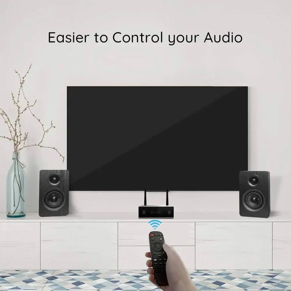 Arylic 오디오 앰프 리모컨 USB, Aux In, opt In, WiFi, 블루투스