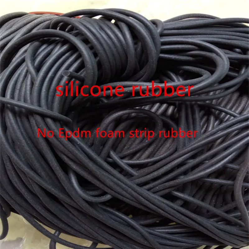 Espuma Tira de Vedação Redonda Dia1 1.5 mm Oring Linha Cabo Espuma Moldagem Borracha Amortecedor à Prova Impermeável Água Preto