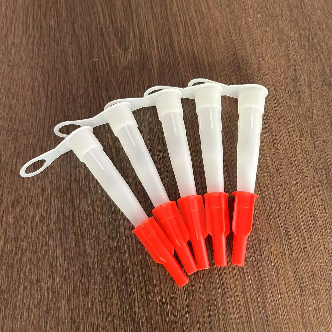 30PCS Spare Silicone Tube Nozzle Cap Re-sealable Mastic Cartridge Spare Red Nozzles Screw Cover For Silicone Caulking Pipes 6
