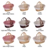 ZK40 Rattan picnic basket, wicker basket, pastoral picnic activity handle basket 6