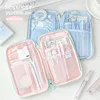 MINKYS Candy Color Big Capacity Pencil Case Pen Storage Bag Pencilcase Pencil Punch Storage Bag Kids Gift Stationery Supplies 2