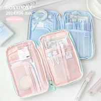 MINKYS Candy Color Big Capacity Pencil Case Pen Storage Bag Pencilcase Pencil Punch Storage Bag Kids Gift Stationery Supplies 2