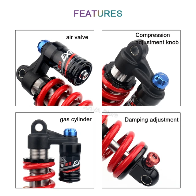 Ammortizzatore Posteriore Per Mountain Bike DH - Molla Sospensione Metallo 190-240mm | Per Discesa E Fuoristrada - Foto 4