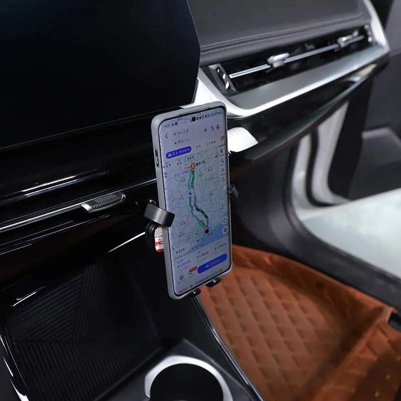 For BMW X1 IX1 U11 2023-2024  ABS Black Car Central Control Mobile Phone Holder GPS Navigation Bracket Car Interior Accessories