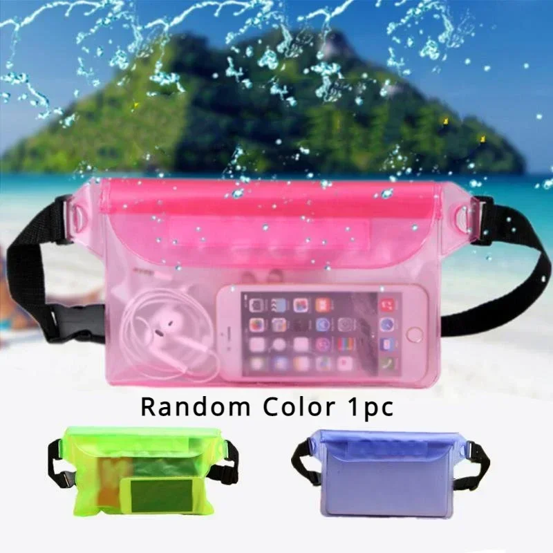 1PC Waterproof Swimming Diving Bag Beach Drifting Diving Waist Pack Shoulder Bag Underwater Mobile Phone Case Outdoor Dry