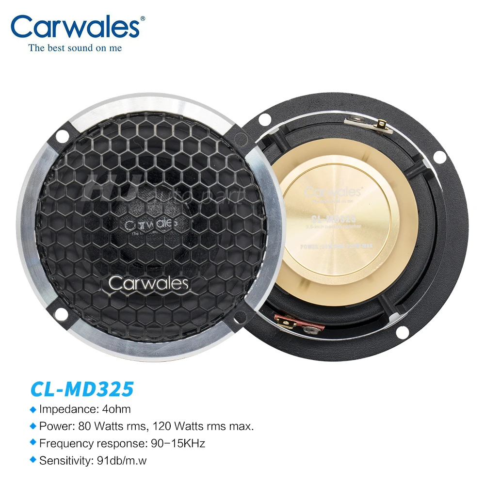 2pcs 3.5 Inch Midrange Speaker 80W rms power Car Audio Sound System Speaker audio horn High Fidelity Pure Vocal