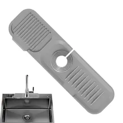 Silicone Sink Faucet Mat Flexible Silicone Faucet Mat Quick Drain Sink Mat For Soapbar Holder Universal Splash Guard For Home
