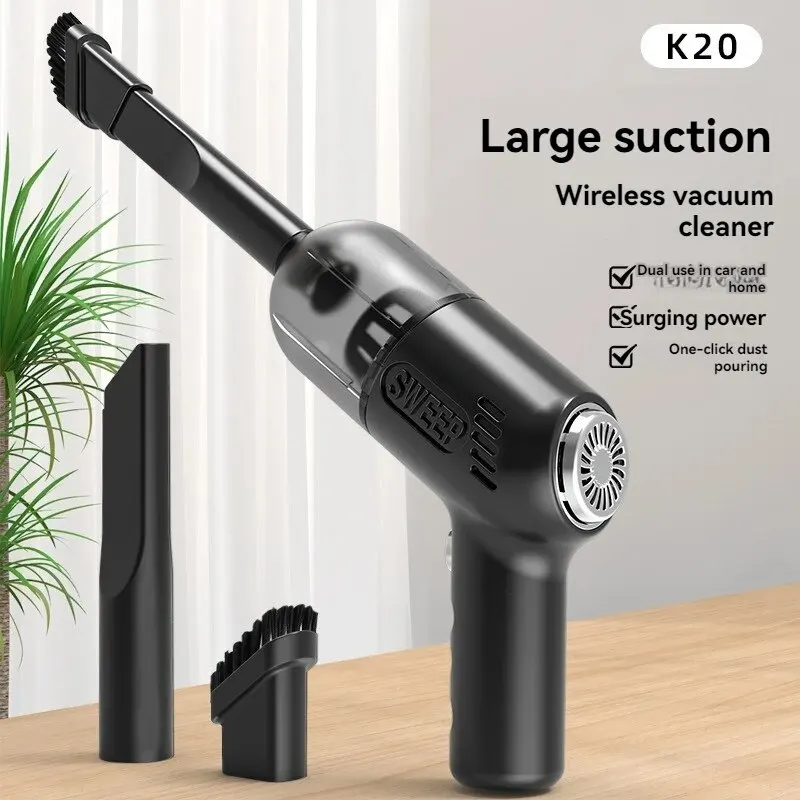 2024 자동차 브러시리스 진공 청소기, 자동차 무선 송풍기, 가족 자동차 이중 목적 진공 청소기, 휴대용 핸드헬드 진공 청소기