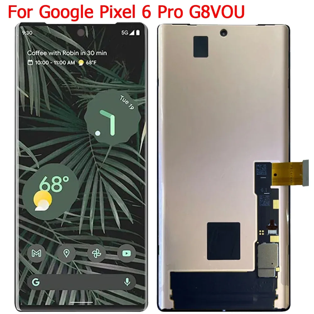 LCD 터치 스크린 디스플레이, 구글 픽셀 6 프로, G8VOU GLUOG, 프레임 부품 포함, 6.7 인치, 픽셀 6 프로, 신제품