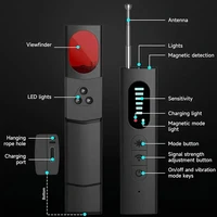 Détecteur de caméra cachée, anti-espionnage, traceur GPS pour voiture, dispositif d'écoute, scanner RF sans fil tous signaux, gadget de protection de la sécurité 6
