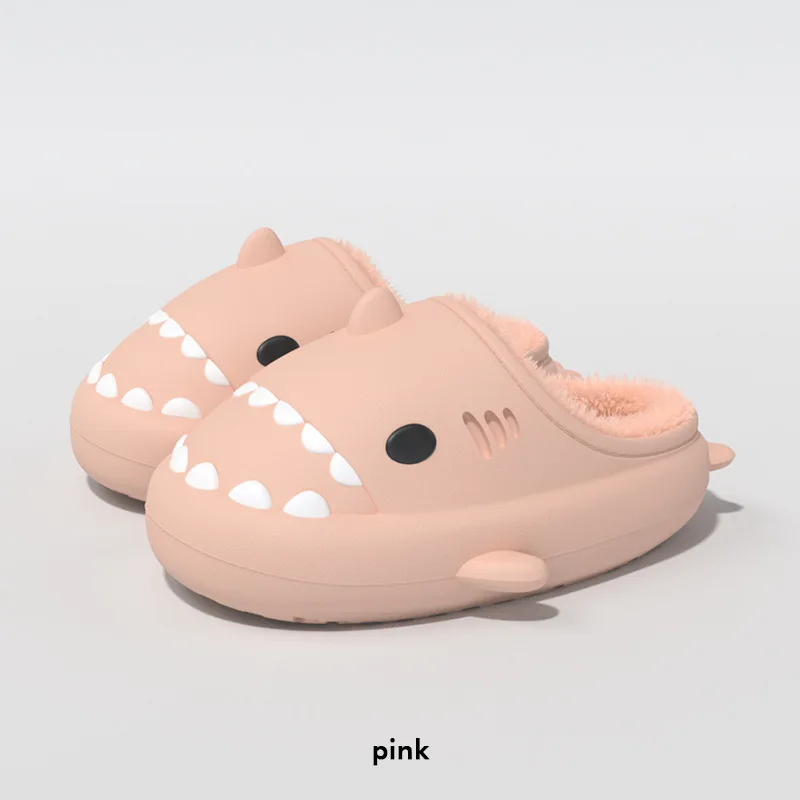 Comwarm Winter Männer Shark Hausschuhe Flauschigen Männer Cartoon Hausschuhe Plüsch Männer Shark Baumwolle Schuhe Im Freien Wasserdichte Fuzzy Männer Hausschuhe – Detail 15