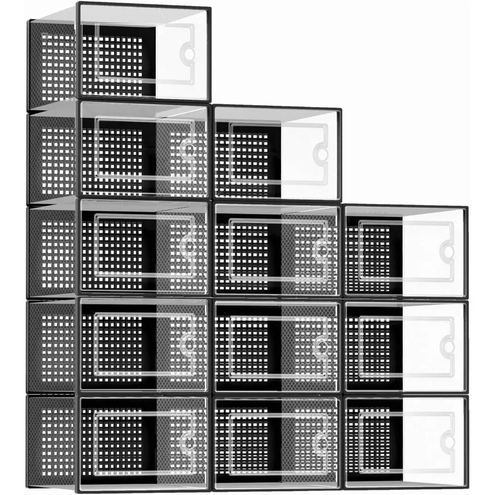 Shoe Storage Box, Clear Plastic Stackable Shoe Organizer for Closet, Shoe  Sneaker Containers Bins Holders Fit up to Size 13 - China Shoe Storage  Boxes and Shoe Organizer price