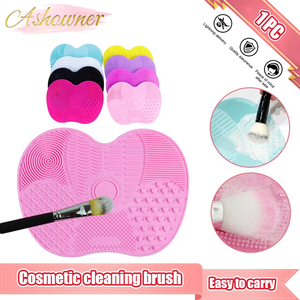 1 Pc Makeup Brush Cleaning Pad Silicone Brush Cleaner Mat Cosmetic Make