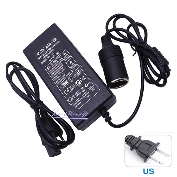 Compact 12V DC Car Power Adapter with Dual Voltage Support