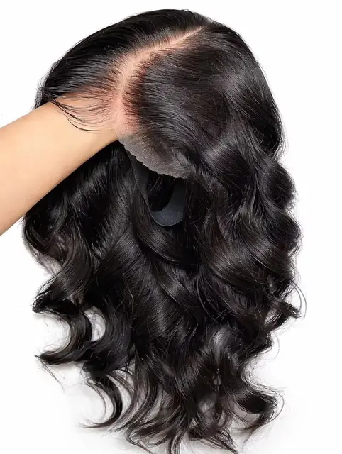 Perruques en cheveux humains ondulés, densité 250, pré-épilées, couleur naturelle, perruques frontales sans colle 13*6, perruques ondulées 13x4 prêtes à porter 1