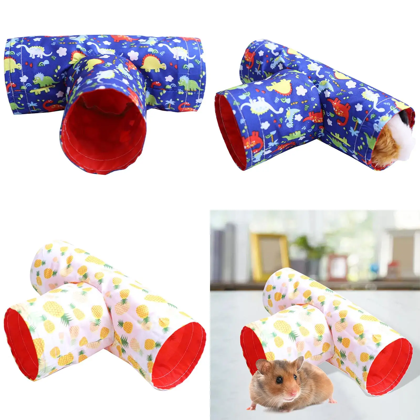 Hamster Cage Tunnel Small Guinea Pig Hamster Toy Tubes Tunnels Hideout Channel Chinchillas
